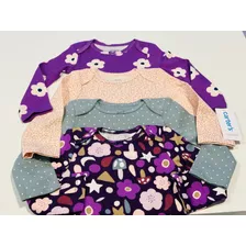 Pack Bodies Bodys Carters 12 Meses Bebas Mangas Largas