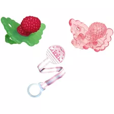 Juguete De Dentición Raz-berry Razbaby De Silicona Rosa