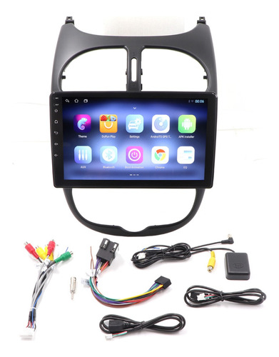 Coche Estreo Android Para Peugeot 206 2001-2008 Gps Carplay Foto 2