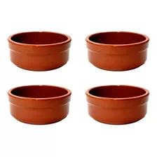 Cazuela Set X4 Barro Ceramica Terrina Esmaltada N° 10 