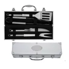 Kit Churrasco Detroit Fixxar 6pçs Em Aço Inox