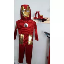 Disfraz Iron Man Traje Completo Original Rojo Dorado