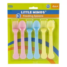Kit Cubiertos Para Bebé 3 Cucharas Y 3 Tenedores De Plástico