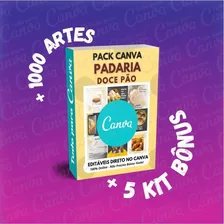 Pack Canva - Padaria Doce Pão + Bônus + 1000 Artes