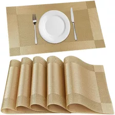 Set 6 Individual De Mesa Impermeable Ecocuero Warrior Café 