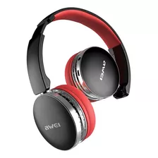 Manos Libres Bluetooth Y Audifonos Hi-fi Awei A500bl Rojo Color Negro/rojo