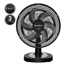 Ventilador De Mesa E Parede Cadence Turbo Conforto Vtr470 Preto Com 6 Pás Cor Cinza De Plástico, 42 cm De Diâmetro 127 v