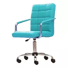 Sillon Ejecutivo Silla De Oficina Pc Escritorio Regulable Color Celeste