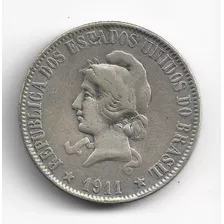 Moeda Prata .900 Brasil República 2000 Réis 1911