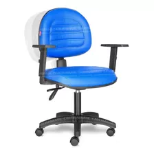 Cadeira De Escritório Executiva Ergonômica Azul Pre01