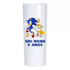 30 Copos Long Drink Do Sonic Personalizado Seu Nome