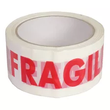 Fita Fragil Branca Impressa 100m*48mm*45m Proteção Embalagem