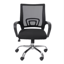 Silla Escritorio Oficina Negra Respaldo Posa Brazo Lumbar 