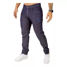 Calça Social Masculina Escura Com Bolso Traseiro