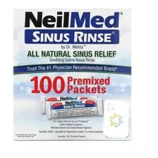 Neilmed Sinus Rinse Enxágue Nasal Pré-misturado 100 Pacotes