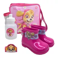 Kit Galocha Infantil Com Lancheira Escolar Menina Rosa