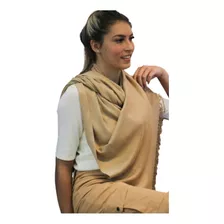 Echarpe Feminino Cachecol Manta Pashmina Lenço Xale Longo Cor Cáqui Tamanho Único