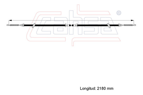 Cable Freno Trasero Para Renault R12 Tl Routier 1.3l 1979 Foto 2