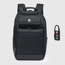 Mochila Executiva P/notebook Masculina C/cadeado Reforçada Cor Preto