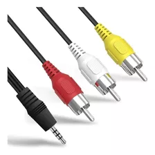 Cabo De Audio Video P3 X 3 Rca Para Celular Dvd 1,5m