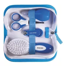 Kit Higiene Cuidados Com Bebê Com Necessaire Azul Marco Boni