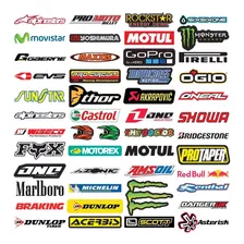 Kit 3 Super Cartelas 48 Adesivos Moto Motocross Stickers