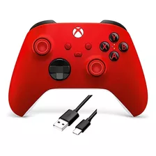 Control Xbox One S Nuevo Rojo Con Cable Usb Compatible Pc