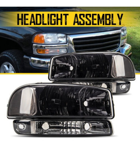 Xl For 99-06 Gmc Sierra Yukon Headlights Bumper Assembly Ttq Foto 2