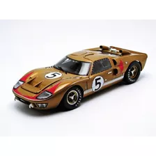 Ford Gt-40 Mk 1966 2 Gold 5 1/18 De Shelby Coleccionable