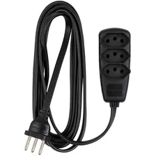 Extensão Elétrica 5 Metros 10a 3 Pinos 2p+t Daneva 110v 220v Bivolt Cor Preto