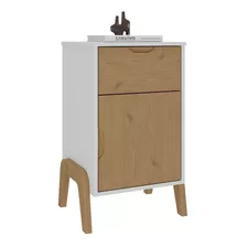 Mesa De Luz 1 Cajon 1 Puerta Sommier Madera V Dormitorio Lcm