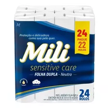 Papel Higiênico Sensitive Care Folha Dupla 24 Rolos Mili