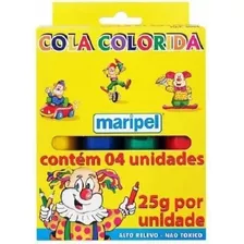 3 Caixas De Cola Colorida Com 4 Unidades De 25g Cada Caixa