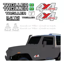 Kit Adesivos Compatível Troller 3.0 Tdi 4x4 Diesel 2008 R138