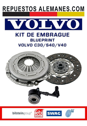 Kit Embrague Volvo C30 S40 V40 1.6l D2 Drive D4162t Diesel Foto 3