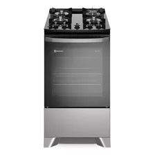 Fogão 4 Bocas Electrolux Prata Efficient Com Mesa De Vidro, Perfectcook E Vaporbake Fe4gs 110v/220v