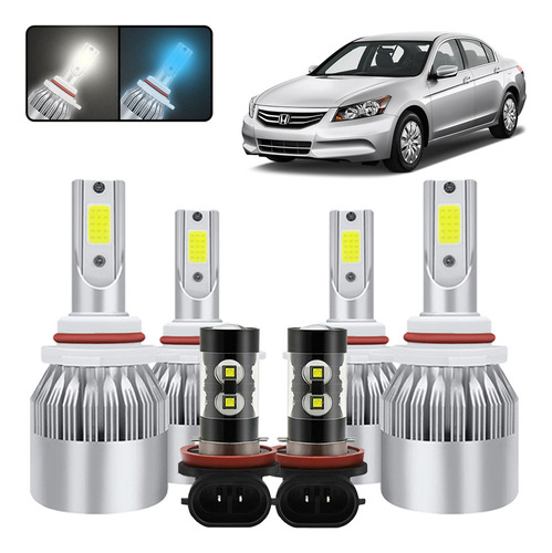 Kit De Focos Led 9005 H11 Para Honda Accord 2008-2015 Honda Accord