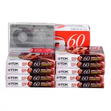 Fita Cassete K7 60 Minutos Tdk B60 10 Peças Alta Qualidade