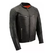 Chaqueta De Cuero Ventilada Para Hombre Con Cool Tec