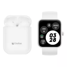 Pack Smartwatch Lhotse Live 206 White + Audifono Rm12