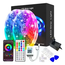 Cinta Luces Led Tira Rgb 2x5m App Bluethooth +acceso. El Rey