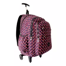 Mochila Escolar De Rodinha Estampada Juvenil Femenina Mc8806