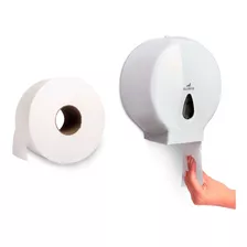 Dispensador De Papel Higiénico + Repuesto 250 Metros 