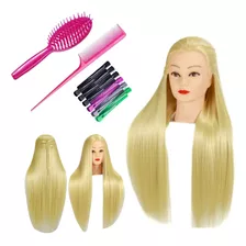  Cabeça De Boneca Manequim De Treino Cabelo Orgânico Longo