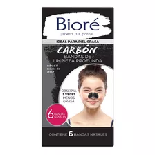 Biore Bandas Limpieza Profunda Carbón Natural 6un