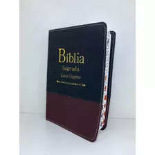 Bíblia Sagrada Na Linguagem De Hoje Ntlh Letra Gigante Bicolor Masculina Com Índice E Capa 