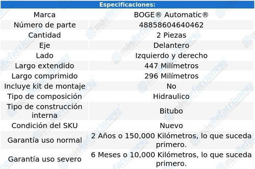 Kit 2 Amortiguadores Del Boge Caravelle Fwd L4 2.6l 85 Foto 2