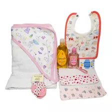 Kit De Baño Bebe - Toalla - 8 Productos Ideales Para Baño