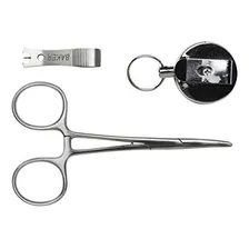 Combo De Pinzas Curvas, Retractor Y Pinza Baker Bllfrn.