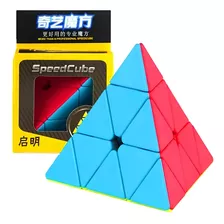 Cubo Rubik Piramide Qiyi Stickerless Pyraminx 3x3 Qiming Piraminx 3x3x3 + Base